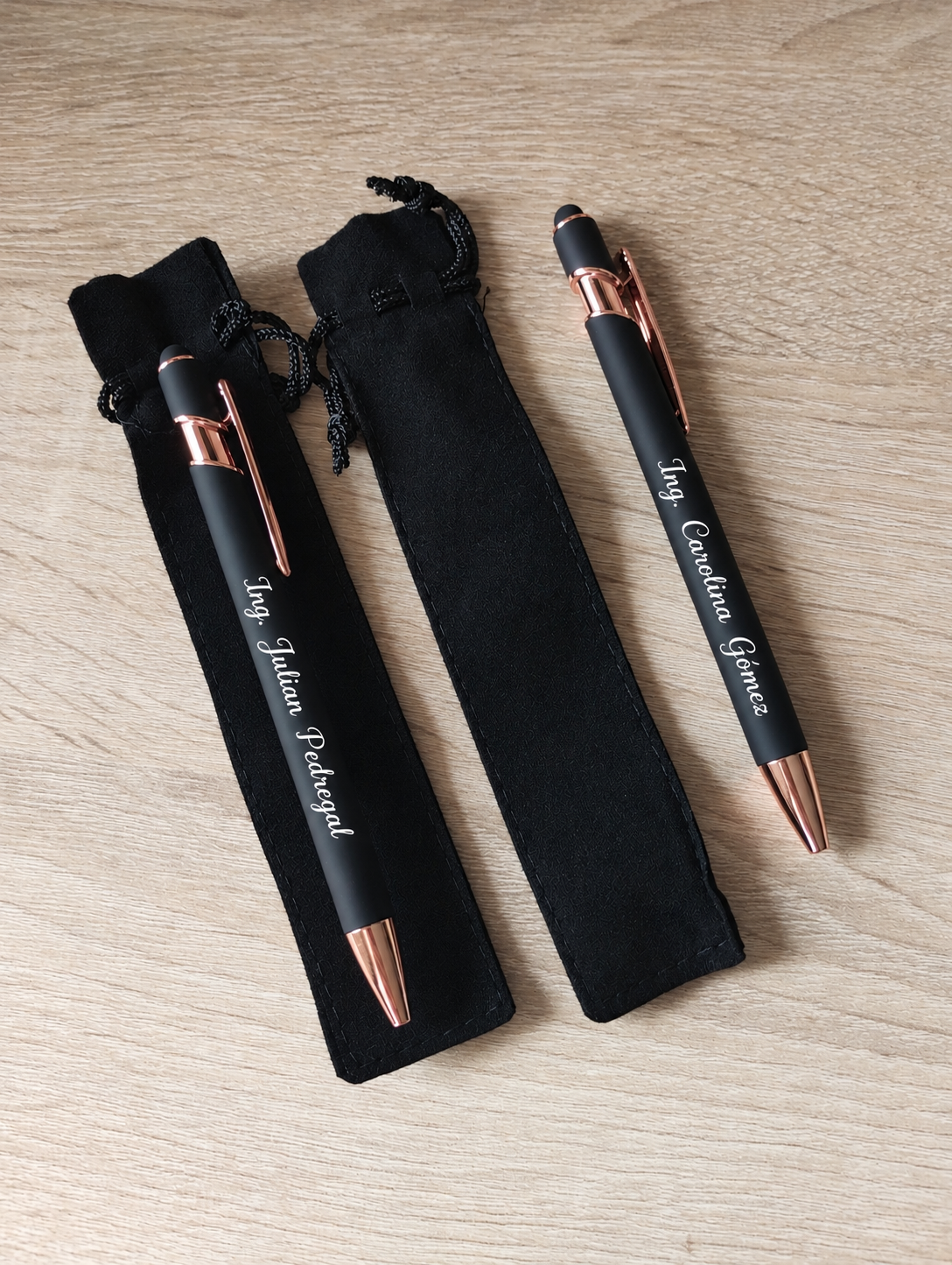 Duo Bolígrafos personalizado con grabado Night