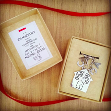 Cargar imagen en el visor de la galería, Llavero Casa para parejas SILVER HOUSE (INCLUYE 2 LETRAS EN CADA LLAVERO)