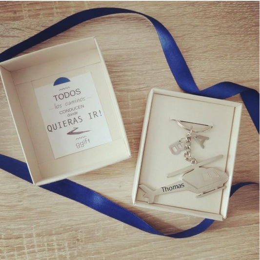 COOL HELICOPTER (INCLUYE GRABADO) — Llavero personalizado | GGIFT