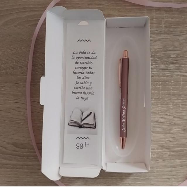 Bolígrafo personalizado con grabado laser PEACH