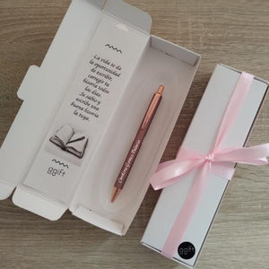Bolígrafo personalizado con grabado laser PEACH