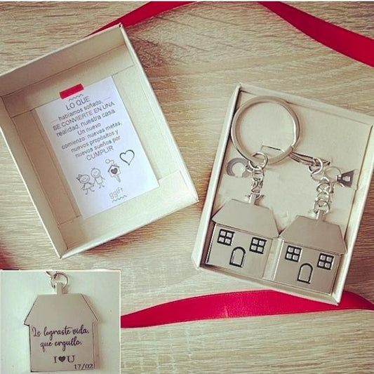 DUO LINDO HOGAR (INCLUYE 1 LETRA EN CADA LLAVERO Y GRABADO ) — Llavero personalizado | GGIFT