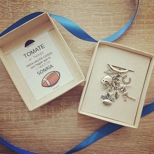 LLavero Futbol americano SILVER FOOTBALL — Llavero personalizado | GGIFT