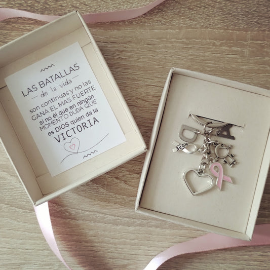 Llavero lucha contra el cancer VICTORIA — Llavero personalizado | GGIFT