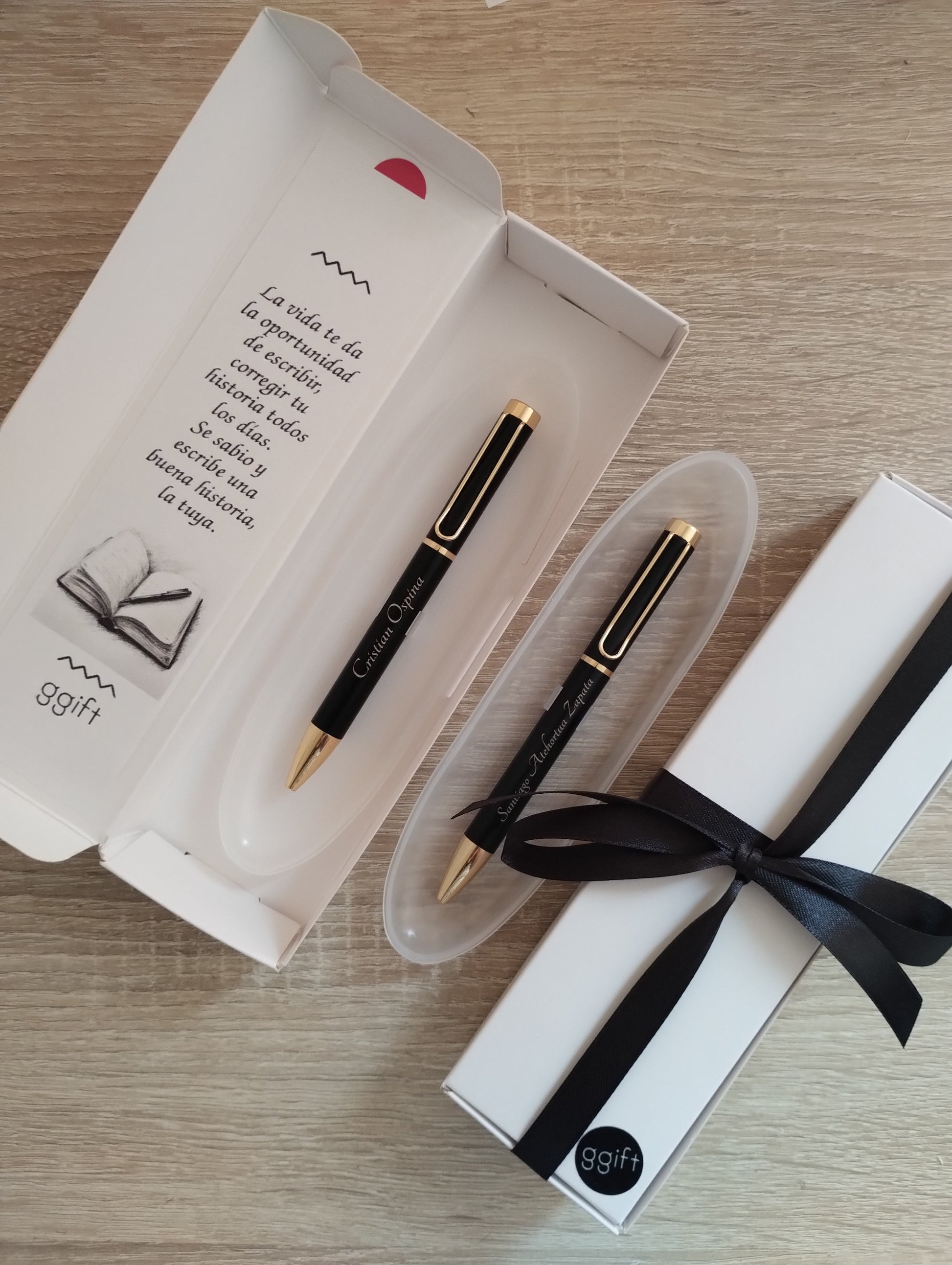 Duo Bolígrafos personalizado con grabado laser GOLDEN — Bolígrafo personalizado | GGIFT