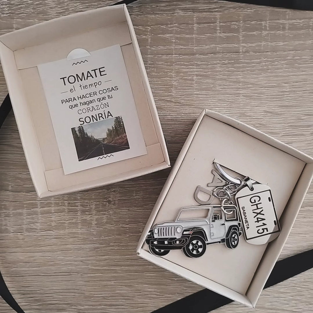 LLavero Jeep Cool placa personalizada PETITE
