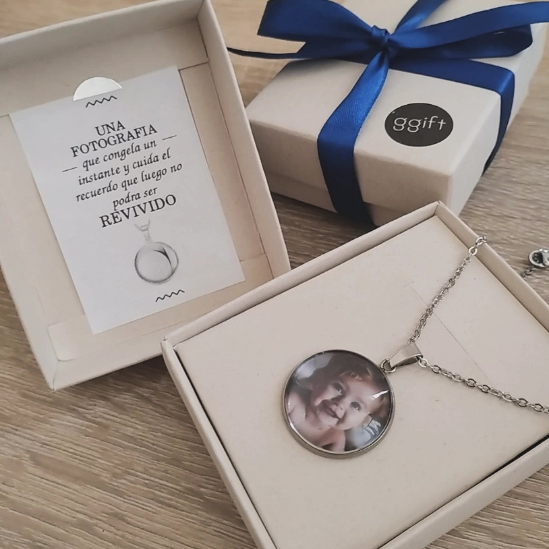 Relicario con Foto SILVER — Collar personalizado | GGIFT