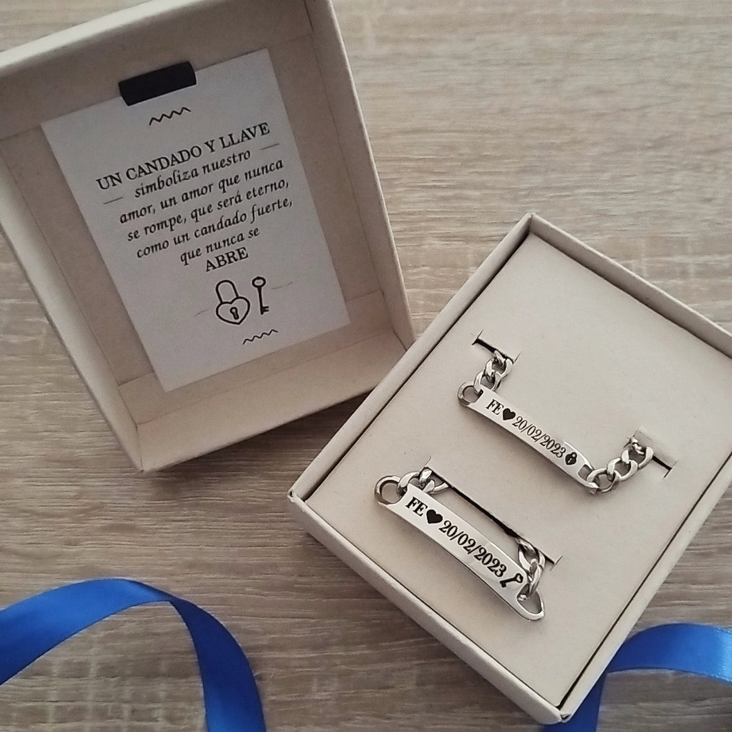 Esclavas personalizadas Grabado Laser DUO SILVER