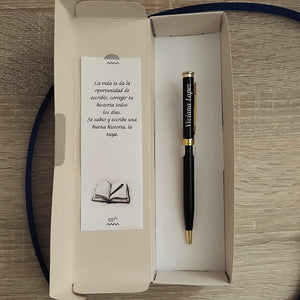 Bolígrafo personalizado con grabado laser Black