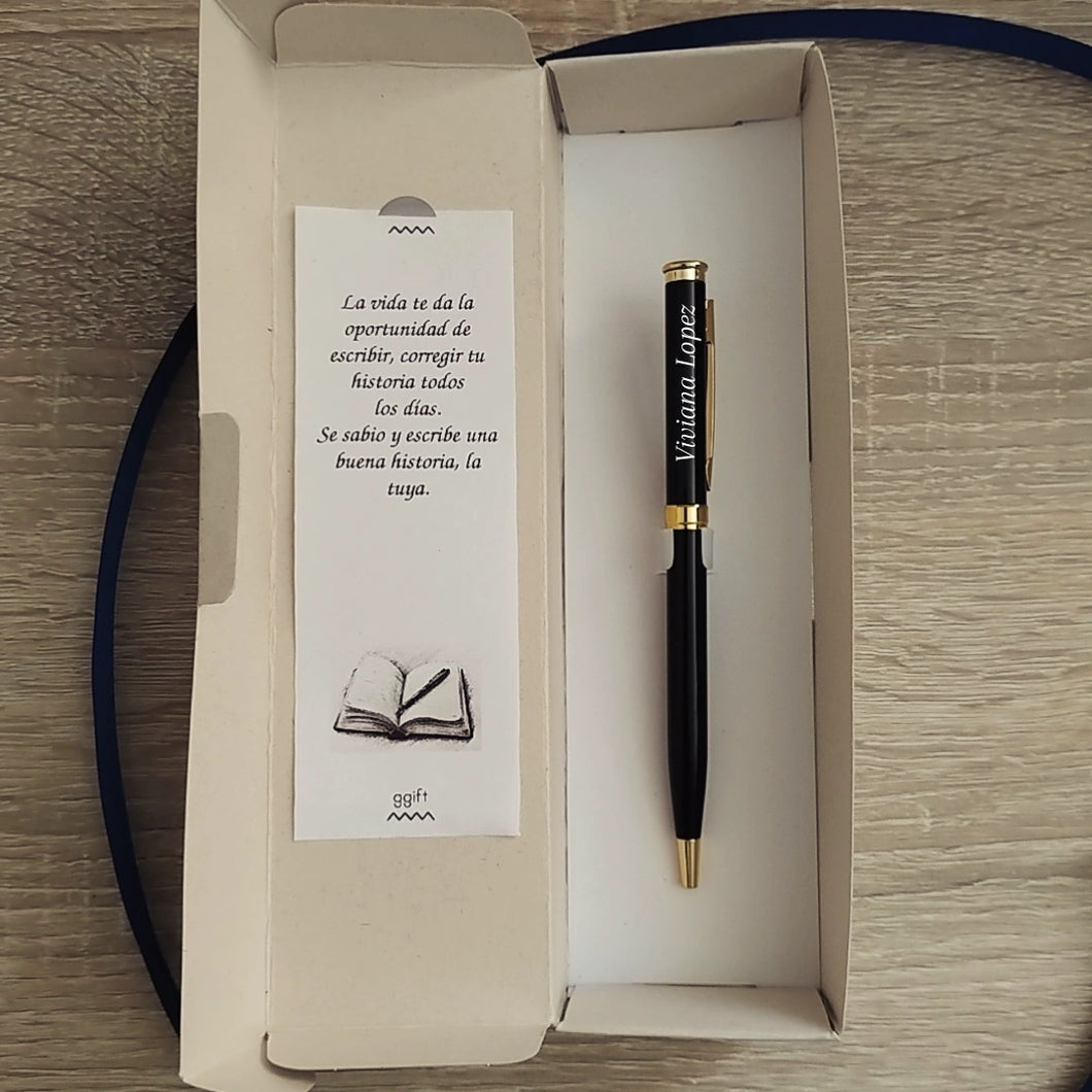 Bolígrafo personalizado con grabado laser Black