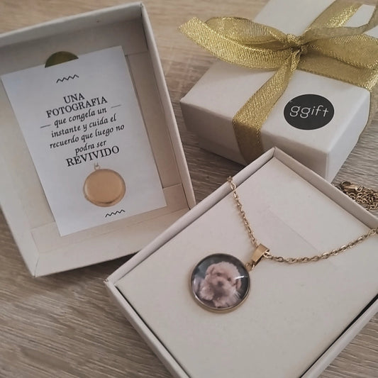 Relicario con Foto GOLD — Collar personalizado | GGIFT
