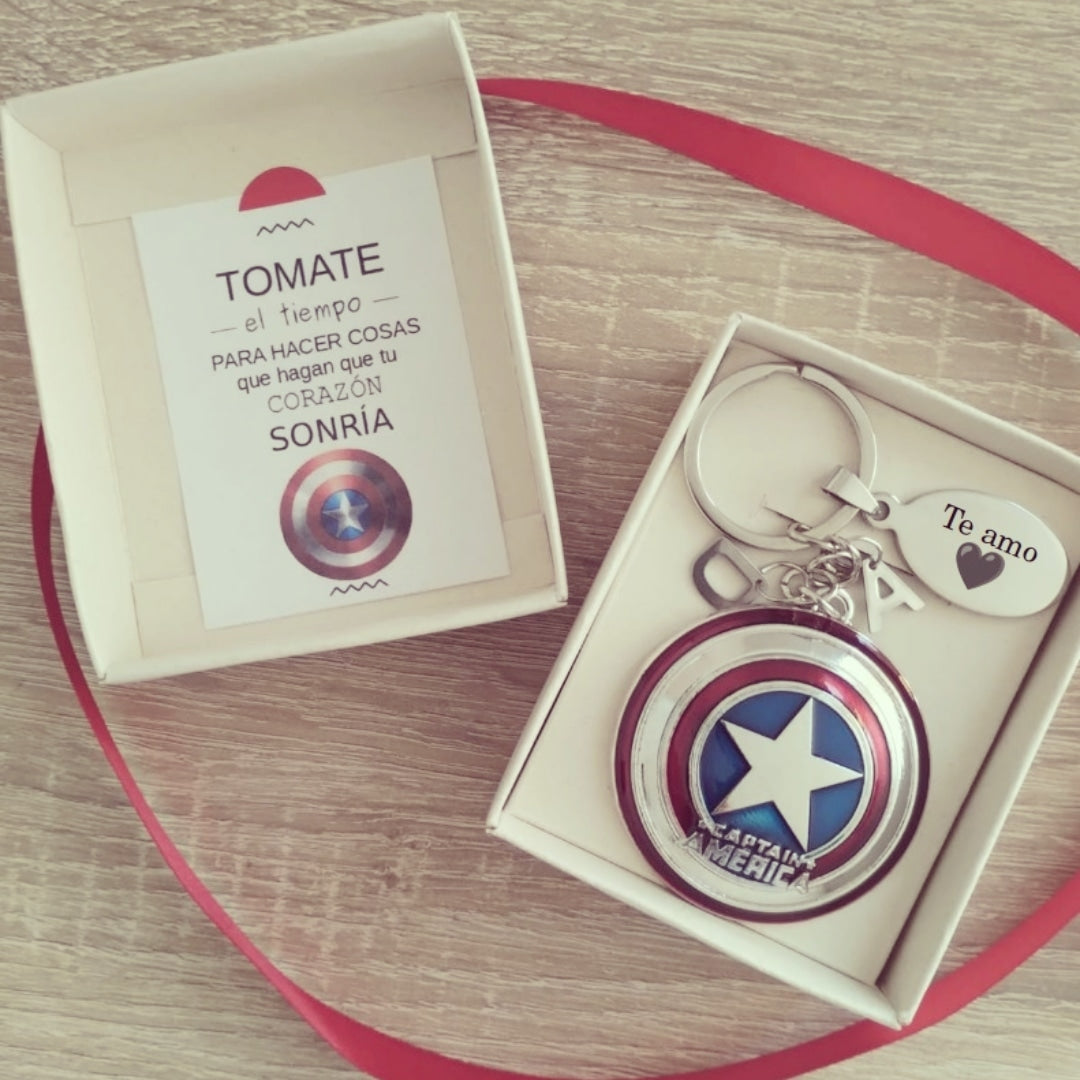 CAPITAN SHIELD CON PLACA — Llavero personalizado | GGIFT