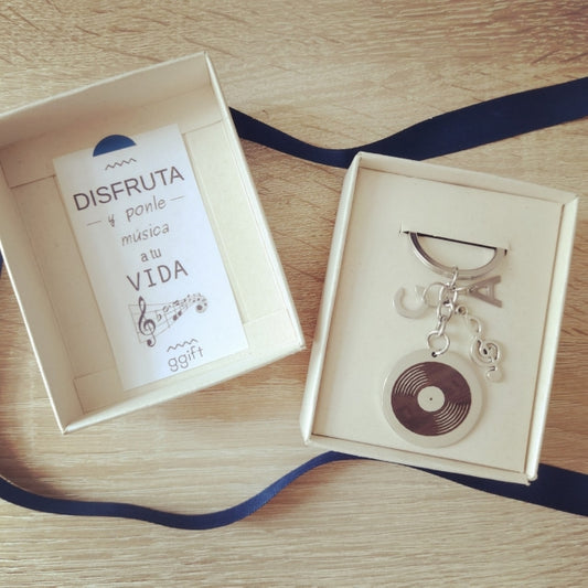 Llavero Disco Musical SILVER DISK — Llavero personalizado | GGIFT