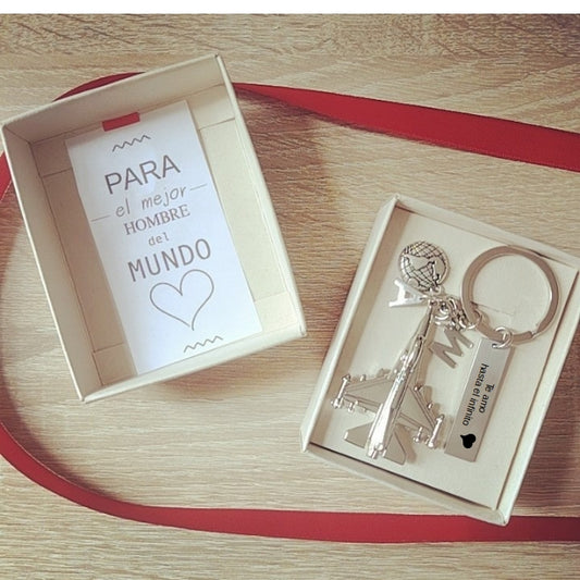 Llavero Avión SUPER JET Y PLACA PERSONALIZADA — Llavero personalizado | GGIFT