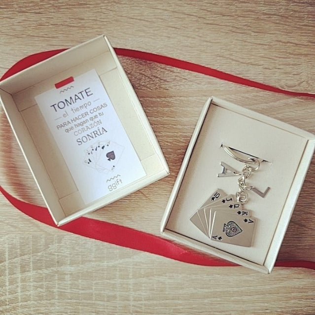 Llavero Cartas SILVER CARDS — Llavero personalizado | GGIFT
