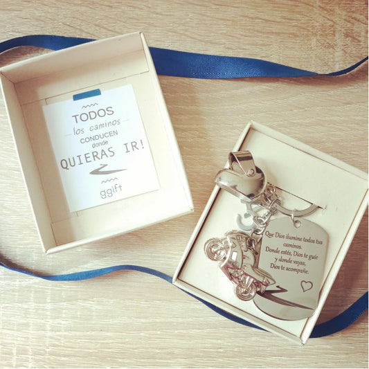 DIOS TE CUIDA DUO HIGHWAY — Llavero personalizado | GGIFT