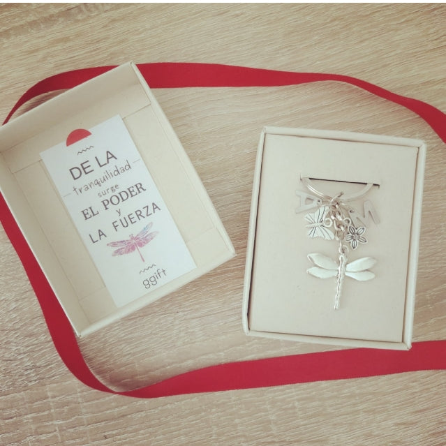 Llavero Libélula SILVER — Llavero personalizado | GGIFT