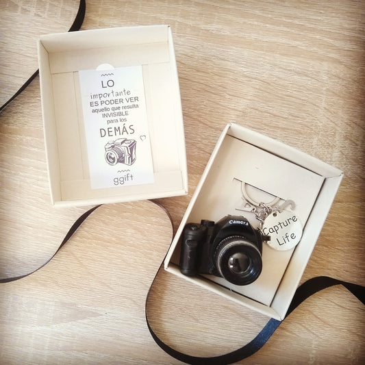 CAPTURE CAMERA CON PLACA — Llavero personalizado | GGIFT