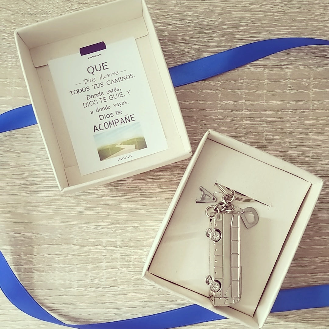 Llavero BUS SILVER — Llavero personalizado | GGIFT